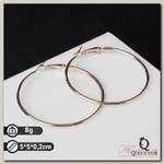 Серьги-кольца 'Классика' d=5 см, цвет золото