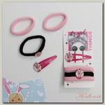 Резинки и заколка для волос 'It`s girl things', набор