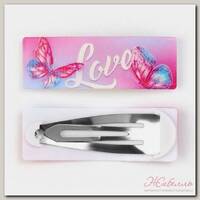 Заколка для волос Love, 5,3 х 1,8 см