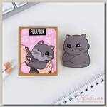 Значок деревянный 'Котик', 3,2 х 4 см