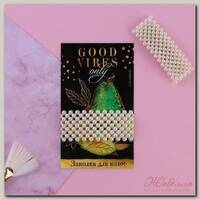 Заколка для волос на подложке 'Good vibes'
