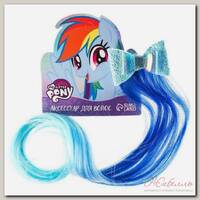 Прядь для волос 'Бант.Радуга Деш', My Little Pony, голубая, 40 см