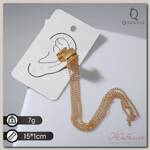 Серьга 'Кафф' 4 цепочки, цвет золото