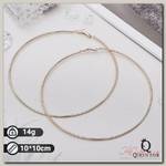 Серьги кольца 'Классика' d=10 см, цвет золото