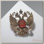 Брошь 'Герб Российской Федерации', цвет красный в золоте