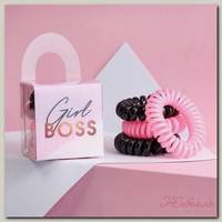 Набор резинок-пружинок для волос 'Girl Boss', 4 шт.