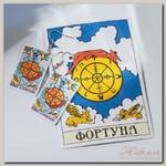 Серьги акрил 'Таро' колесо фортуны, цветные в серебре