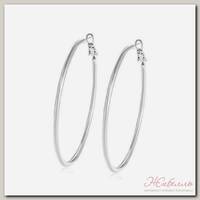 Серьги-кольца XUPING классика, d=4 см, цвет серебро