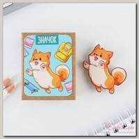 Значок деревянный 'Песик', 3,4 х 3,5 см