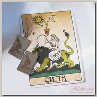 Серьги 'Таро' сила, цвет серебро
