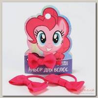 Набор для волос: резинка и заколка  розовая 'Бантик',  My Little Pony, 3 шт