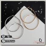 Серьги-кольца 'Классика' d=5 см, цвет МИКС