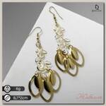 Серьги висячие 'Шелест' узор, цвет МИКС