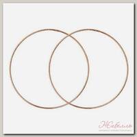 Серьги-кольца 'Классика' d=7,5см, розовое золочение