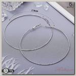 Серьги кольца 'Классика' d=8 см, цвет серебро