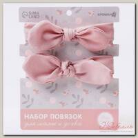 Набор повязок для мамы и дочки Baby of nature: pink