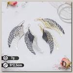 Серьги висячие 'Крылья ангела', цвет МИКС