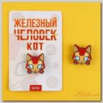 Значок деревянный 'Железный кот', 3 х 3 см