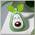 Брошь 'Авокадо' с ушками, цветная в серебре